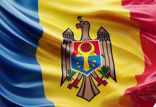 The flag of Moldova