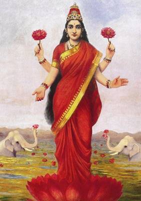Raja-Ravi-Varma-Goddess-Lakshmi-1896