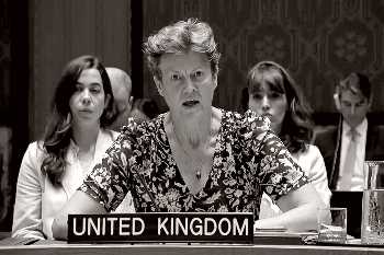Ambassador Barbara Woodward at the UN Security Council
