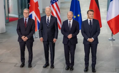 Ukraine & Middle East War, Macron, Scholz, Starmer & Biden Meeting 2024