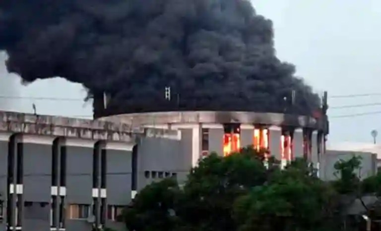 Liberia’s parliament catches fire for second time in a week