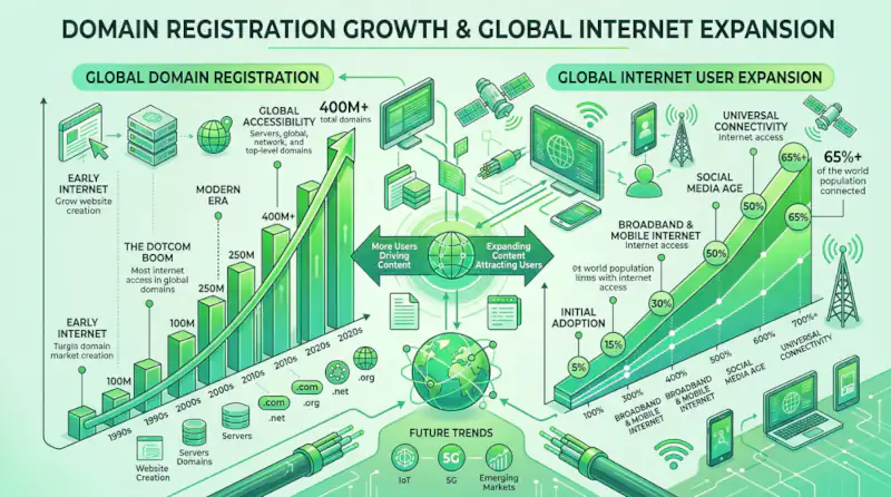 Domain name, Internet Expansion, Internet administration