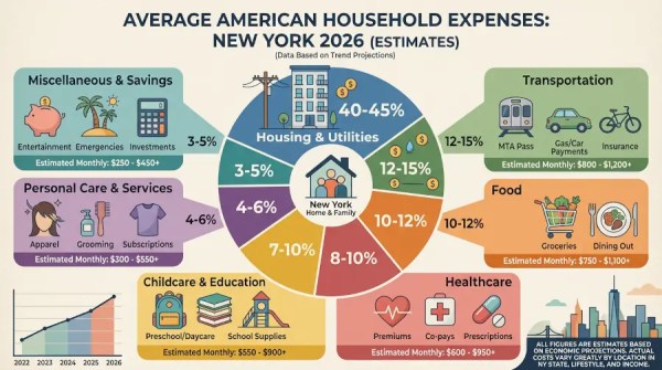 Average American Household Expenses in New York 2026